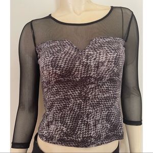 Mesh Detail Top, Sparkle and Fade- Medium